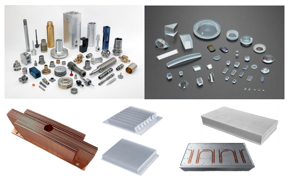Precision parts, optical components and metal manufacturing applications